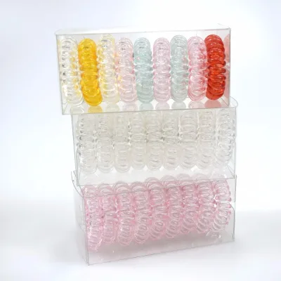 Fashion Spiraled Telephone Hair Bands Hair Accessories Coil Ring Larger Ponytail Holders
