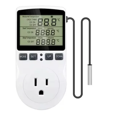 Eu Digital Temperature Controller Multi-Function Thermostat Outlet With Timer Switch Heating Cooling AC 110V~230 Timer Socket