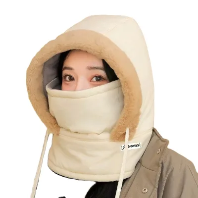 Lei Feng One-Piece Winter Riding Warm Hat for Men Women Cold-Proof Windproof Bib Headgear Motorcycling Accessories Trendy