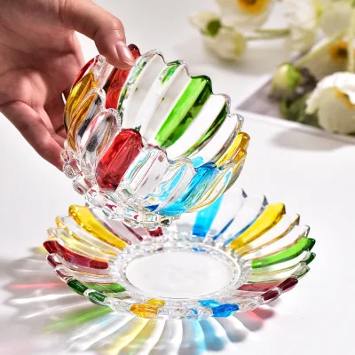 Kaly's Factory Sale Eco-Friendly Vintage Lotus Shape Colorful Durable Thick Reusable Safe 630ml Dessert Wine Glass Bowl Cup
