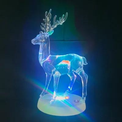 2024 New Christmas Decoration Christmas Reindeer Indoor Acrylic Reindeer Lamp Christmas Lighting