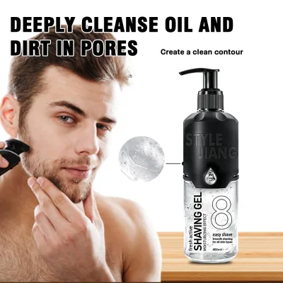 New 400ml Keliara Men's Shaving Gel with Plant Extract | Beard Care Moisturizing & Soothing Pleasant Scent