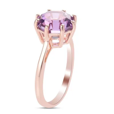 Rare Amethyst Crystal Amethyst Ring for Wedding Round 925 Amethyst Sterling Silver Wedding Ring