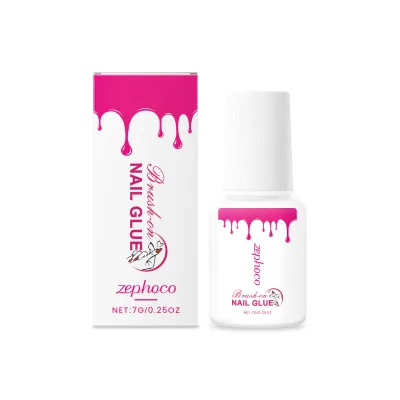 Zephoco 7ML Portable Clear Acrylic Nail Glue Liquid Easy-to-Use for Basic and Advanced Nail Art for Shops