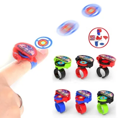Children's Catapult Battle Ring Launcher Mini Finger Flying Disc Assembly Cheap Promotion Plastic Gift Toys