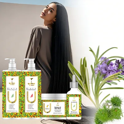 Factory Hair Loss Shampoo and Conditioner Set Rosemary Mint Tea Tree Oil Vegan Batana Oil Hair Growth Shampoo Oem Custom