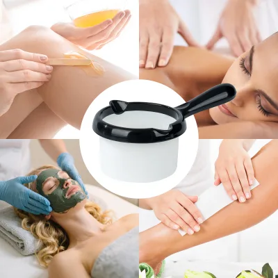 Wholesale 500cc Silicone Wax Pot Warmer Easy to peal off for wax heater inner pot wax warmer with handle