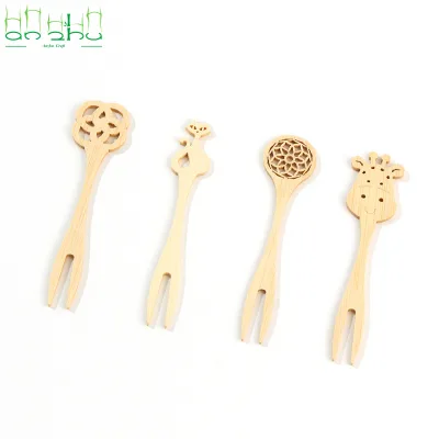 Mini Bamboo Fruit Forks Disposable Cocktail PIcks for Cheese Boards Desserts Canapes Testing Trays Catering Buffets and Events