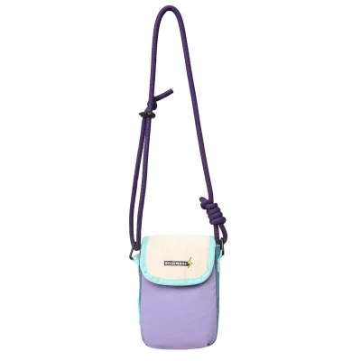 Outdoor Hiking Climbing Crossbody Bag Lightweight Waterproof Color-Block Mini Purse Nylon Unisex Phone Bag