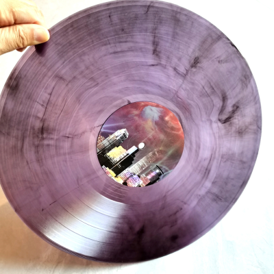 Music Record Vinyl LP Manufacturers Factory 12" Custom Translucent Purple Black Smoking LP Vinyl Record Pressing 180g Packaging