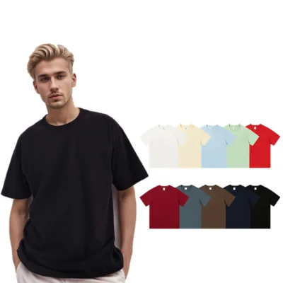 Breathable 210g Cool Antibacterial Liquid Ammonia Cotton Unisex Men Women Custom logo Plain Round Neck T-shirt