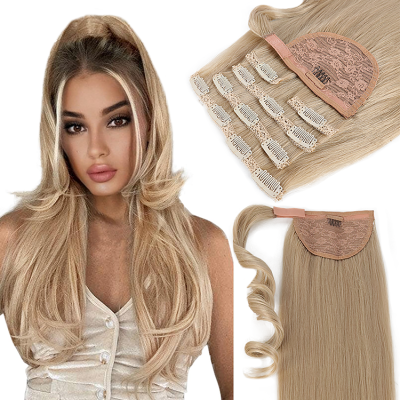 Synthetic Hair Half up Half Down Ponytail