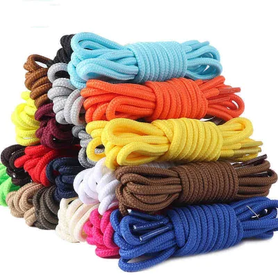 Round Shoelace Colorful Shoelace Recreational Running Shoe Shoelace Colorful Polyester Waist Rope Popular