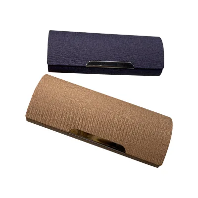 Flap Glasses case High Grade Solid Color Portable Manual Glasses case Fashion Compression Resistant Leather Eyewear Cases