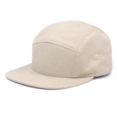 Wholesale Men and Women Can Customize Plain Color 5 Board Cotton Classic Camping Hat Low Order Quantity Wholesale Cotton Hat