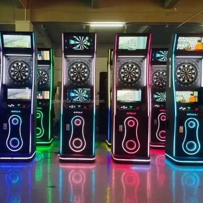 Professional Lcd Display Dart Game Machine Electronic Dartboard With 12 Darts 100 Extra Tips