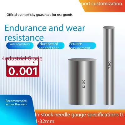 High Precision Needle Gauge Pin Type Plug Gauge Accurate PIN Gauge Gauge Rod Center Gauge 0.1-3.2mm Accuracy ± 0.001