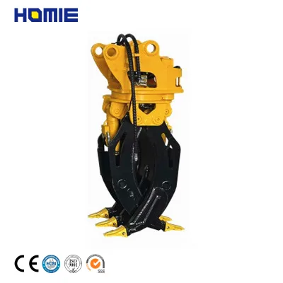 HOMIE CE and ISO Approved Hydraulic Rotating Log Timber Grapple for PC75