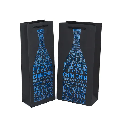 Wholesale Single Wine Bottle Gift Bag Custom Cheap Wine Gift Bags Paper Bag for Wine