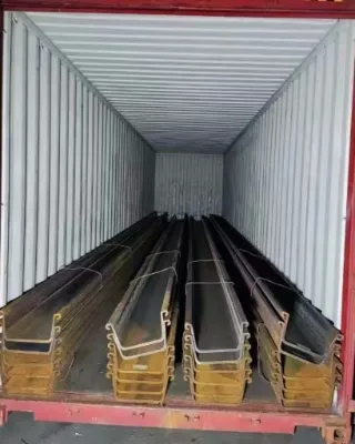 Larsen Pile Sp-III Water Stop Cofferdam U-Shaped 400 * 125 * 13 6m 9m 12m Steel Sheet Piles