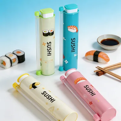 Waterproof Inner Liner Sushi Round Tube Packaging Box Color Matching Lid Sushi Food Cylinder Container for Takeaway