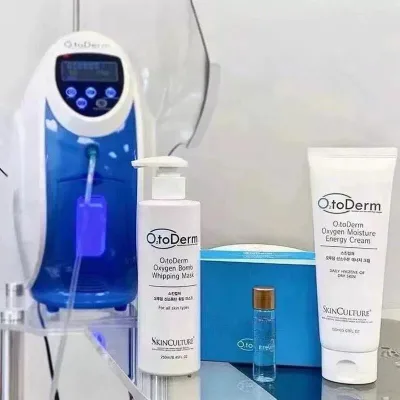 Portable High Frequency O2 Derm Oxygen Jet Facial Therapy Machine with UK Plug Compatibility