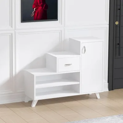 New Design Hot Sale Cheap Shoe Organizer Cabinet With 2 Drawers and Bench