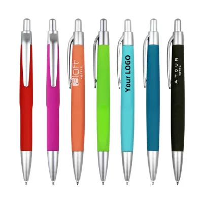 Promotional Office and School Use Custom Logo Plastic Ballpoint Ink with Custom Logo Print
