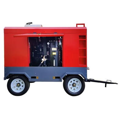 China Manufactured Compact Portable Diesel Mobile Air Compressor 10m3/min 10 Bar with Engine Motor Bearing Core Components