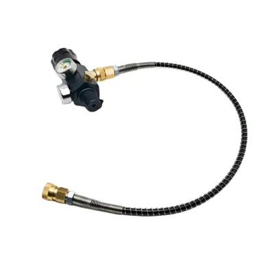 High Pressure Air Tanks Refill Adapter Diving Valve Tank Valve Pressure Gauge for Scuba Tank 4500 psi 310 bar AIRMEGA