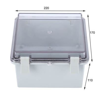 Clear Lid Hinged Plastic Rubber Enclosure for Outlet