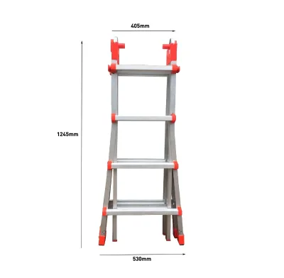 4x4 Multipurpose Two-Sided Ladder Step Telescopic Folding Extendable Aluminium Truck Ladders Rack