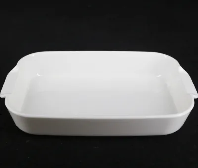 Melamine Customized Decal Binaural Plastic Ceramic Rectangla Dinner Box for Fast Food Snack Use Large Melamine Dinner Tableware