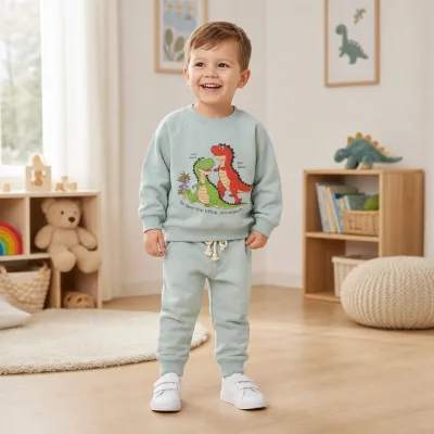 Hongbo Children's Sport 2pcs Clothing Set Boys & Girls Hoodies & Sweatshirts 100% Cotton Custom Logo 6-12 Years