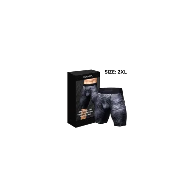 HOUKEA Men's Briefs Boxers Mid-waist Elastic Fabric Breathable Anti-wear Leg Tight Sports Briefs for Men