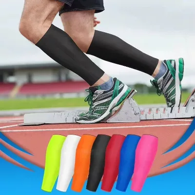Custom Logo Compression Leg Sleeve Fitness Running Sports Breathable Leg Warmers for Women Spandex Anti-sli Knee Pads