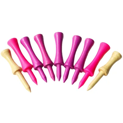 Natural Sustainable Wood Tees Practice Golf Tees Biodegradable 70/83Mm Bamboo Golf Tee Wholesale