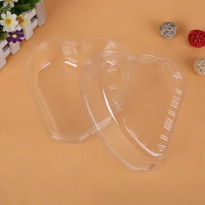 Custom Eco Friendly Heart Shaped PET Blister Packaging Large Plastic Tray for Gift Chocolate and Candy Packaging