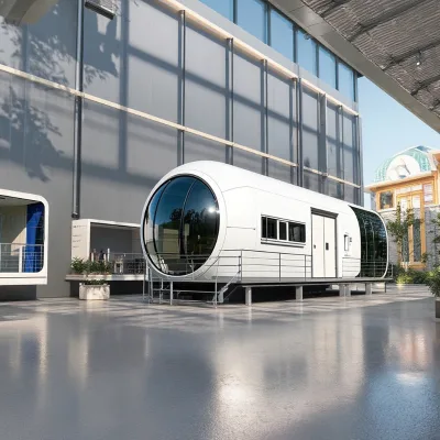 Fully Assembled Chinese-Style Mobile Office Pod Prefabricated Steel Structure Apple House Garden Park Toilets Sandwich Panel