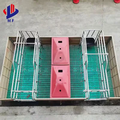 Pig Raising Equipment in Pig Farms Twin Position Integrated Pregnancy Bed Feeding for Sows Sow Delivery Bed