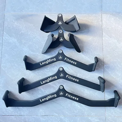 Hot Sale Durable Pull Bar T-Bar Row V-Bar Tricep Lat Pulldown Attachments for Unisex Adult Back Strength Training Home Gym Cable