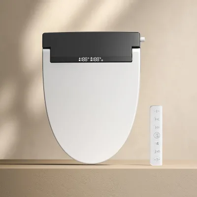 Luxury Universal Bathroom Heat Ergonomic V-Shaped Plastic Cover Automatic Smart Electric Bidet Lid Anti-Bacterial Remote Control