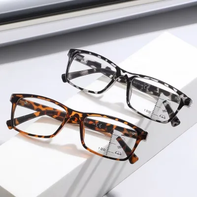 Fashion Classic Retro Portable Reading Glasses White Lenses Lightweight Practical Anti Blue Light Slim Unisex