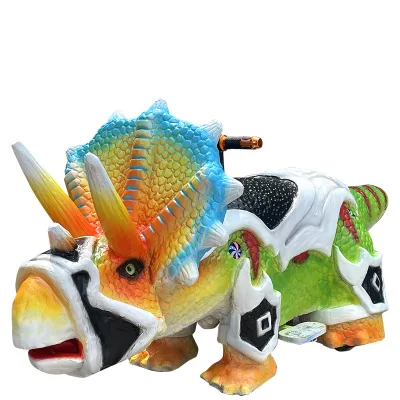 Customized Outdoor Park Kids Playground Electric Battery Operated Dinosaur Scooter Toy Car with Led Light