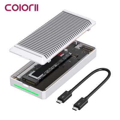 Thunderbolt 5 80Gbps M.2 NVMe SSD Enclosure Fit 2230-2280 SSD With Intel Certified TB5 Cable for Mac Windows Laptop