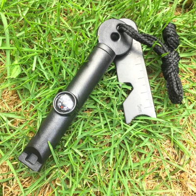 Steel Striker Flint Fire Starter Whistle