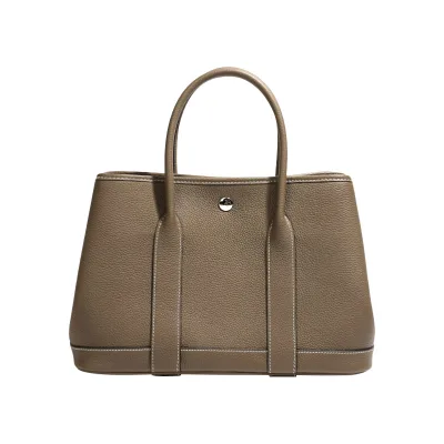 Top Layer Cowhide Garden Bag Women Handbag Shoulder Tote Versatile Simple Large Shopping Tote for Daily Casual