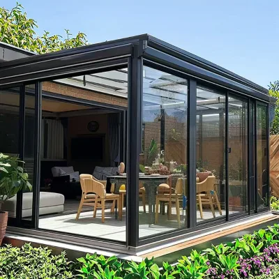 Energy-Efficient Insulated Sunroom for Poolside Outdoor Expansion Area