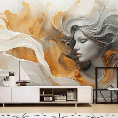 3D European Abstract Art Figure Papel De Parede Living Room TV Background Wall Bedroom Wallpaper Hotel Decoration Wall Mural