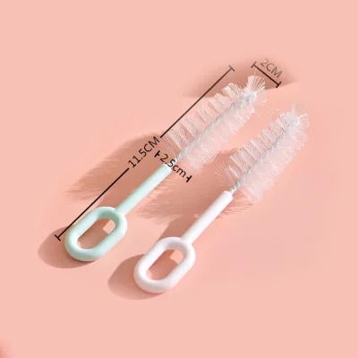 Baby Bottle Cleaning Brush Set Stainless Steel PP Nylon Bottle Brushes for Cleaning Baby Bottles and CUP